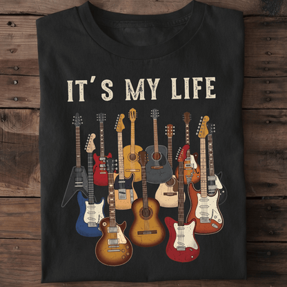 It's My Life Guitar Collection T-shirt - The Music Frontiers