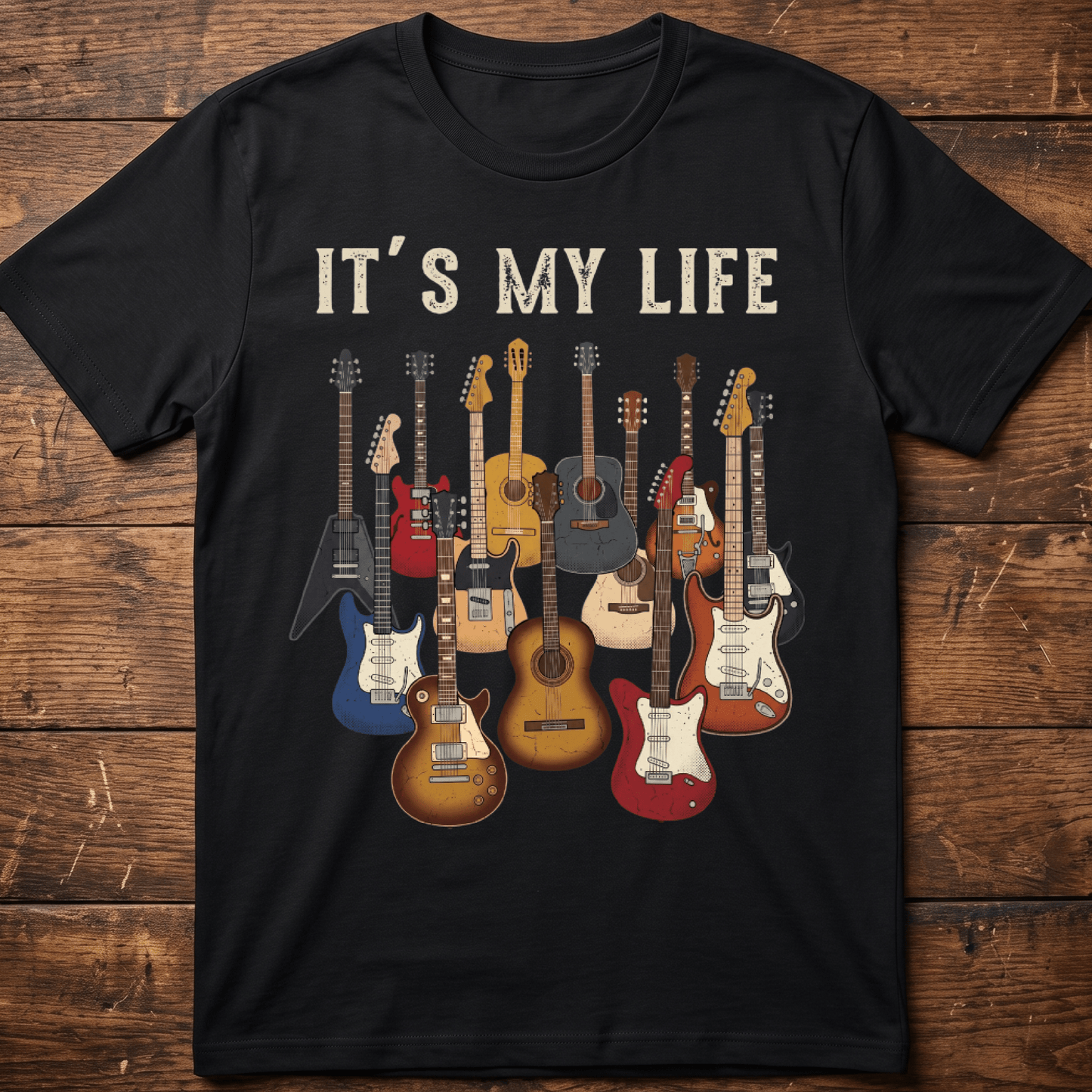 It's My Life Guitar Collection T-shirt - The Music Frontiers