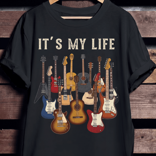 It's My Life Guitar Collection T-shirt - The Music Frontiers