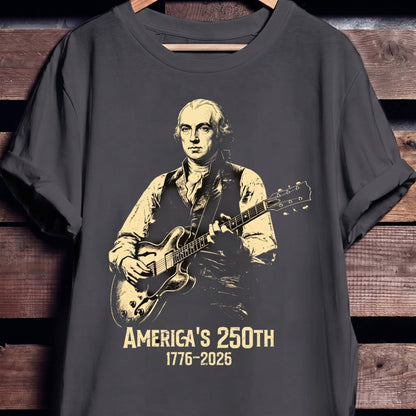 James Madison Playing Guitar America 250 - The Music Frontiers