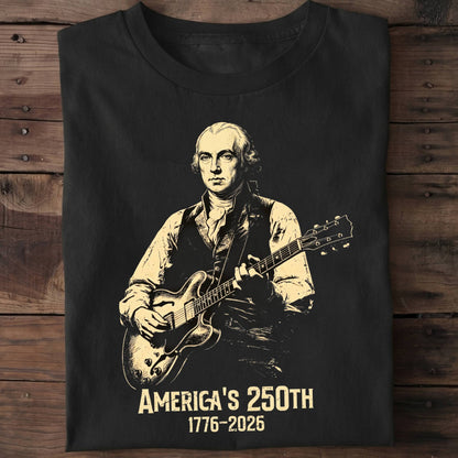 James Madison Playing Guitar America 250 - The Music Frontiers