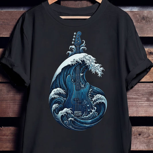 Japanese Art Bass Player T-Shirt - Unisex Standard T-Shirt
