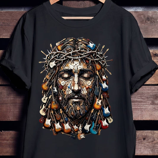 Jesus Guitar Mosaic Art Tee - Unisex Standard T-Shirt