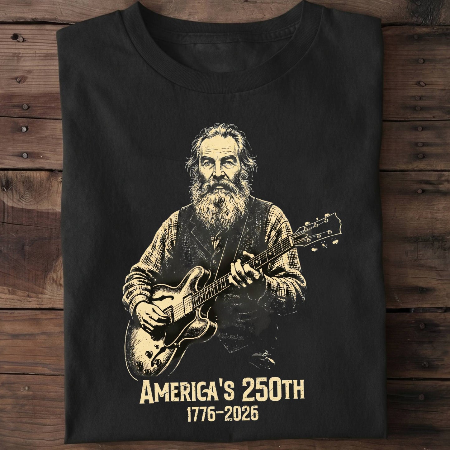 John Brown Playing Guitar America 250 - The Music Frontiers