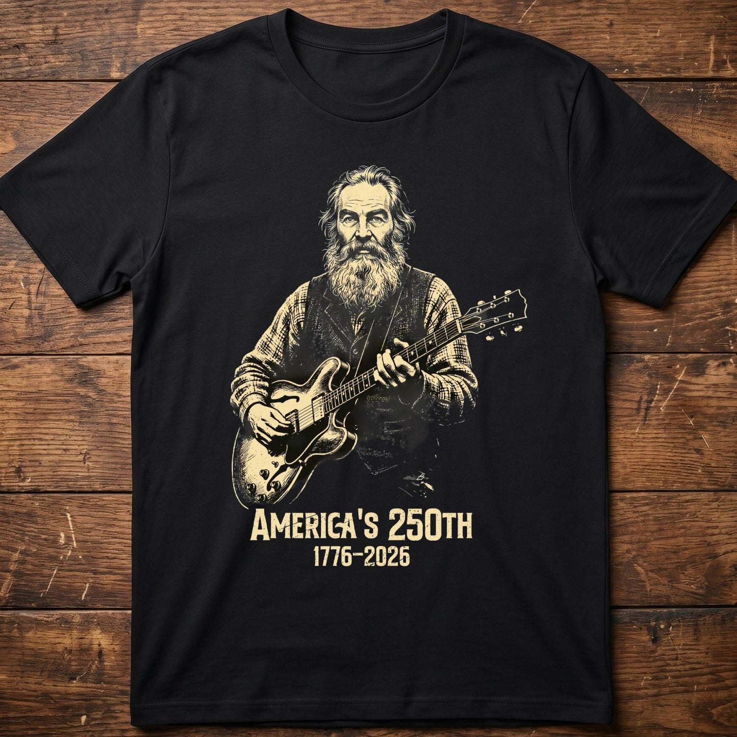 John Brown Playing Guitar America 250 - The Music Frontiers