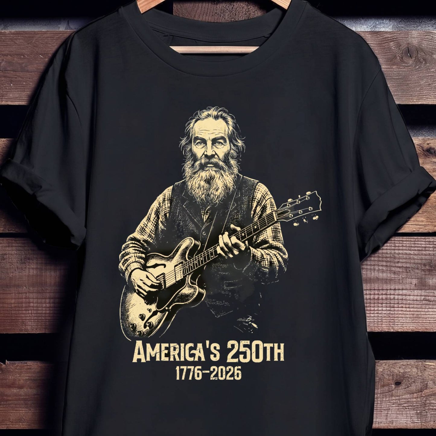 John Brown Playing Guitar America 250 - The Music Frontiers