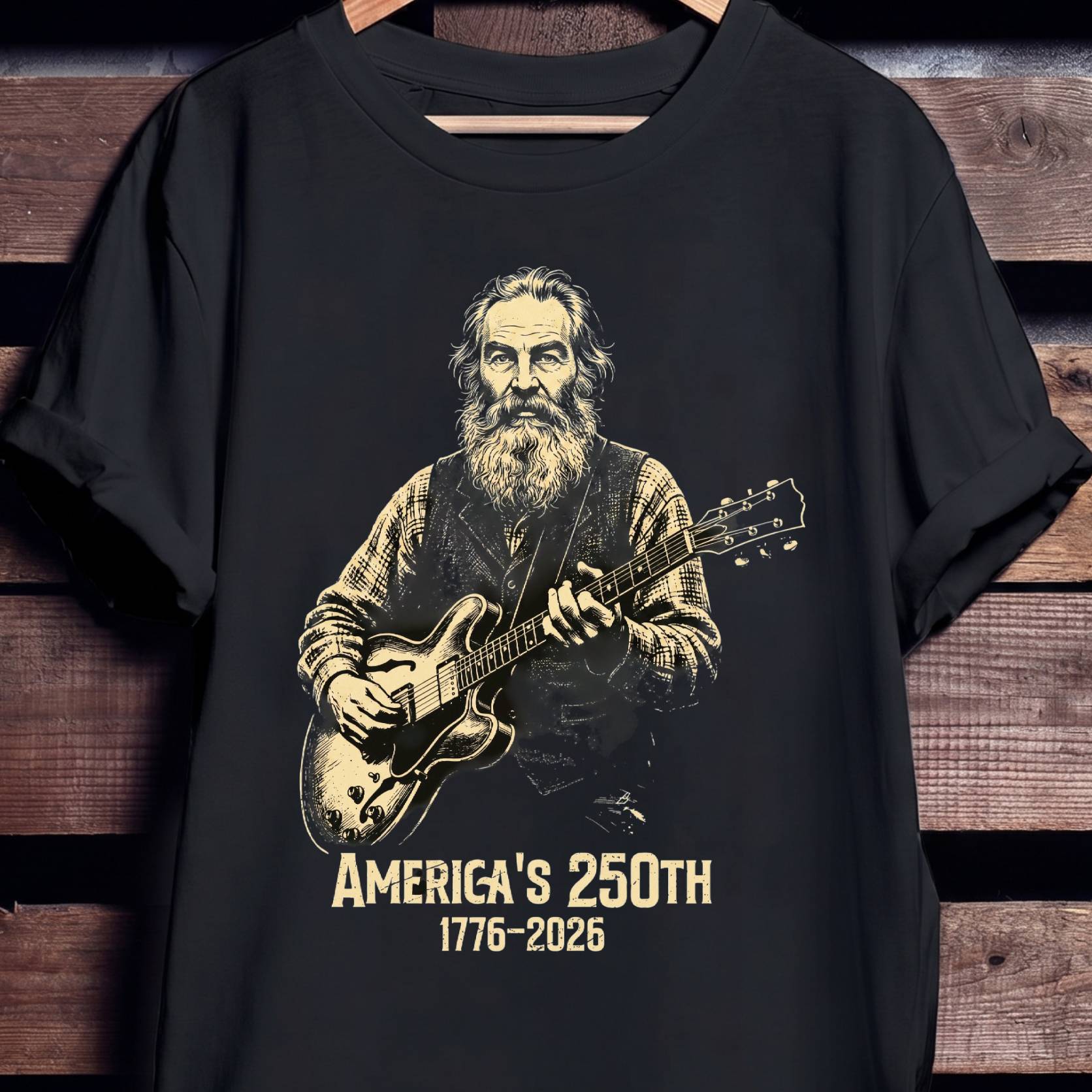 John Brown Playing Guitar America 250 - The Music Frontiers