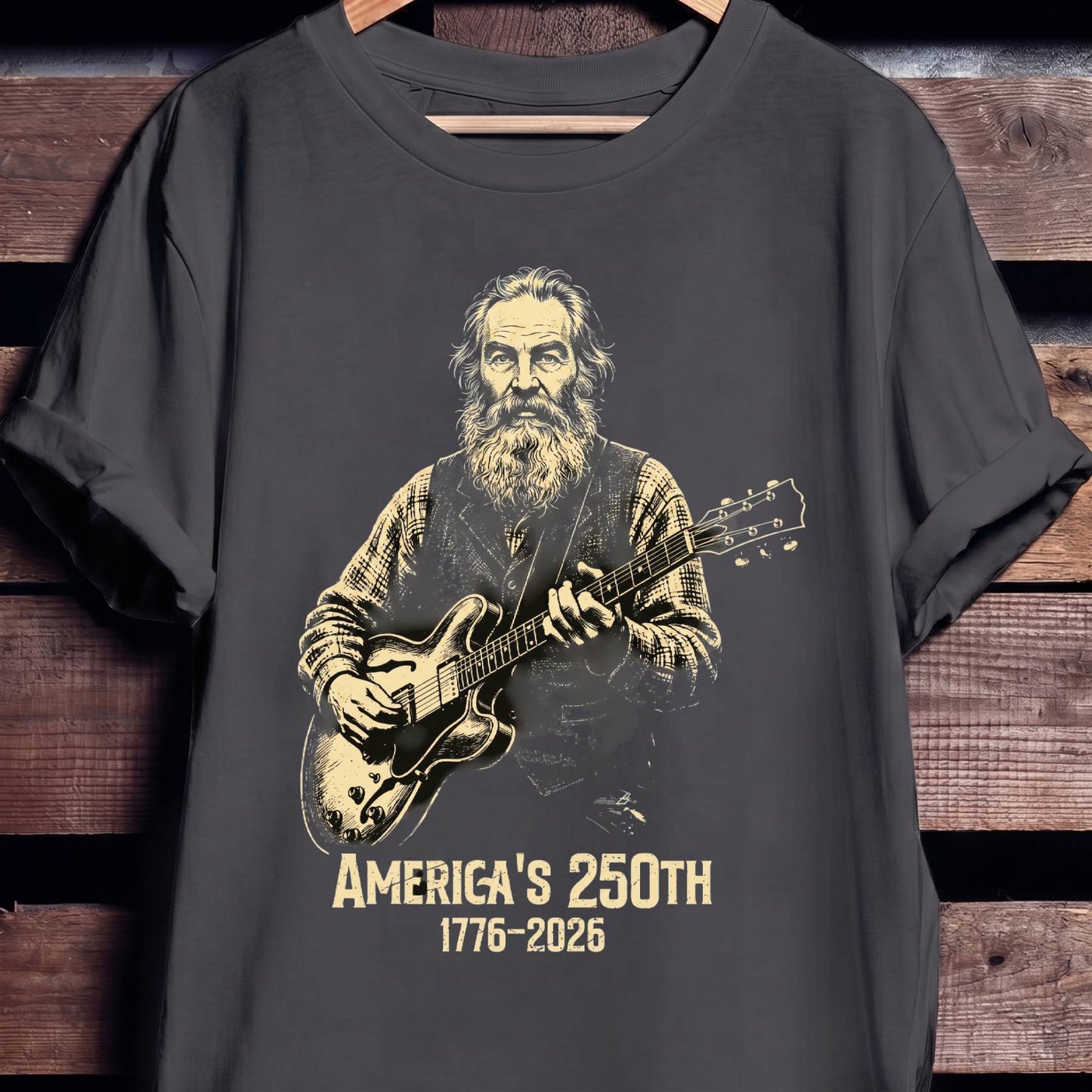 John Brown Playing Guitar America 250 - The Music Frontiers
