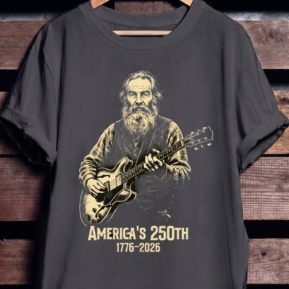 John Brown Playing Guitar America 250 - The Music Frontiers