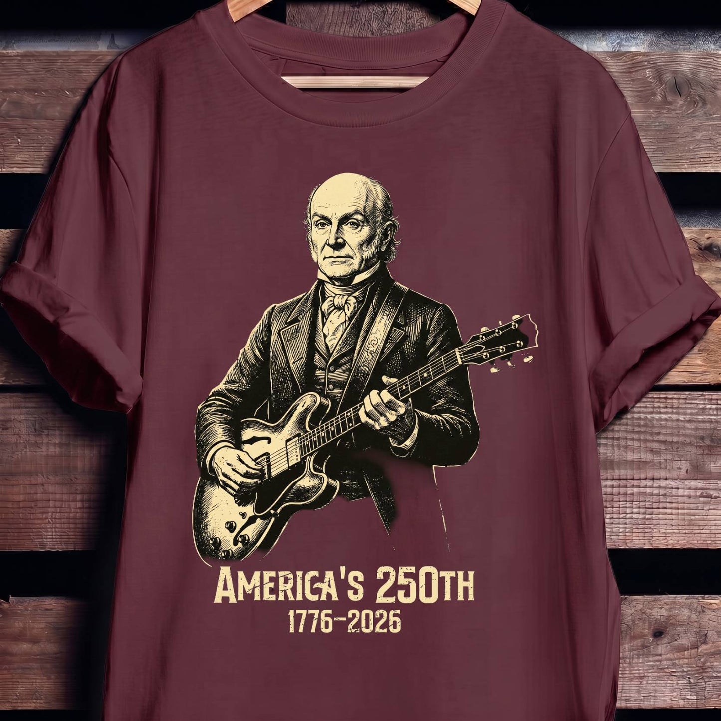 John Quincy Adams Playing Guitar America 250 - The Music Frontiers