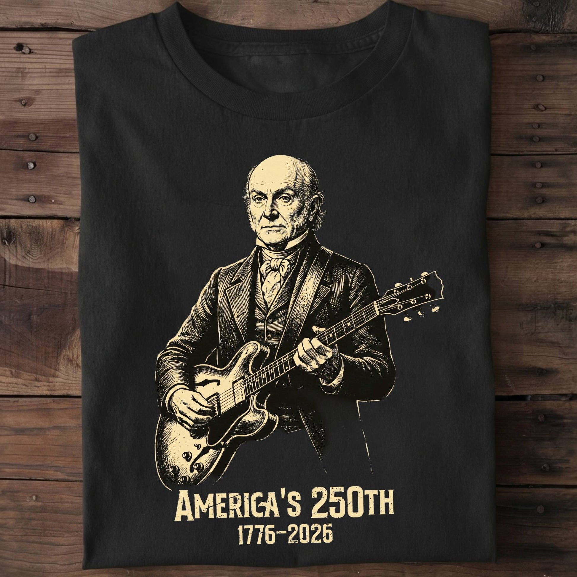 John Quincy Adams Playing Guitar America 250 - The Music Frontiers