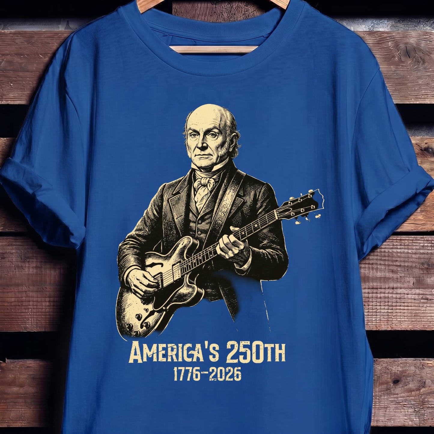 John Quincy Adams Playing Guitar America 250 - The Music Frontiers