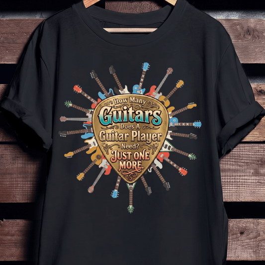 "Just One More" Guitar Pick Tee - The Music Frontiers