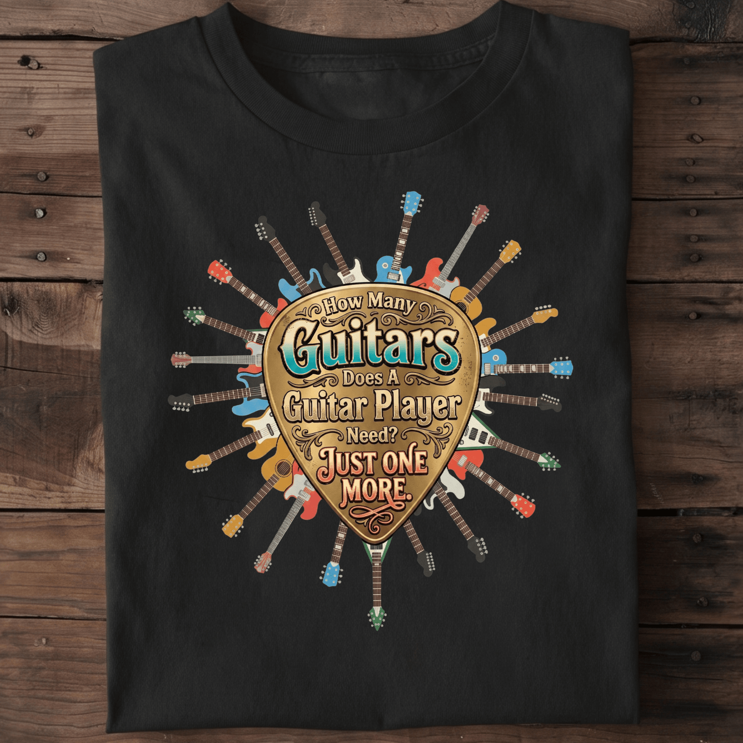 "Just One More" Guitar Pick Tee - The Music Frontiers