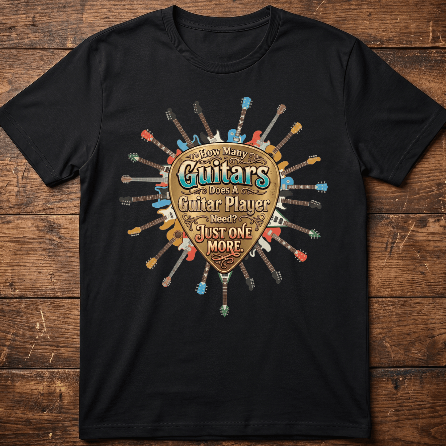 "Just One More" Guitar Pick Tee - The Music Frontiers