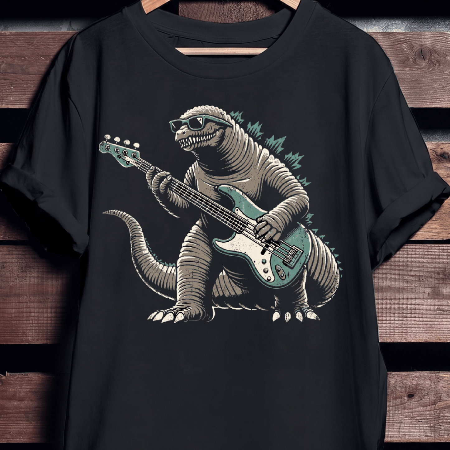 Kaiju Bassist Rock Monster Tee - The Music Frontiers