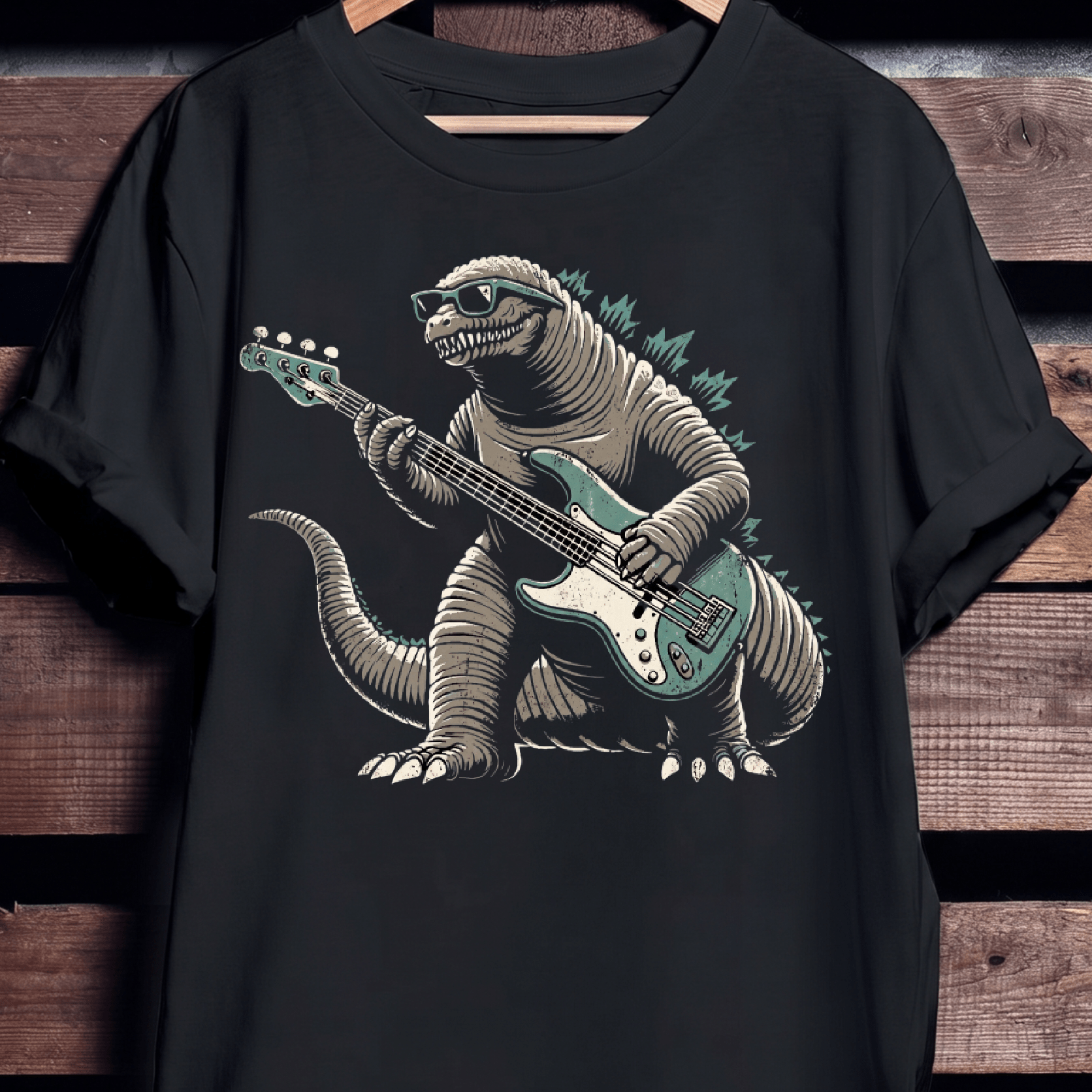 Kaiju Bassist Rock Monster Tee - The Music Frontiers