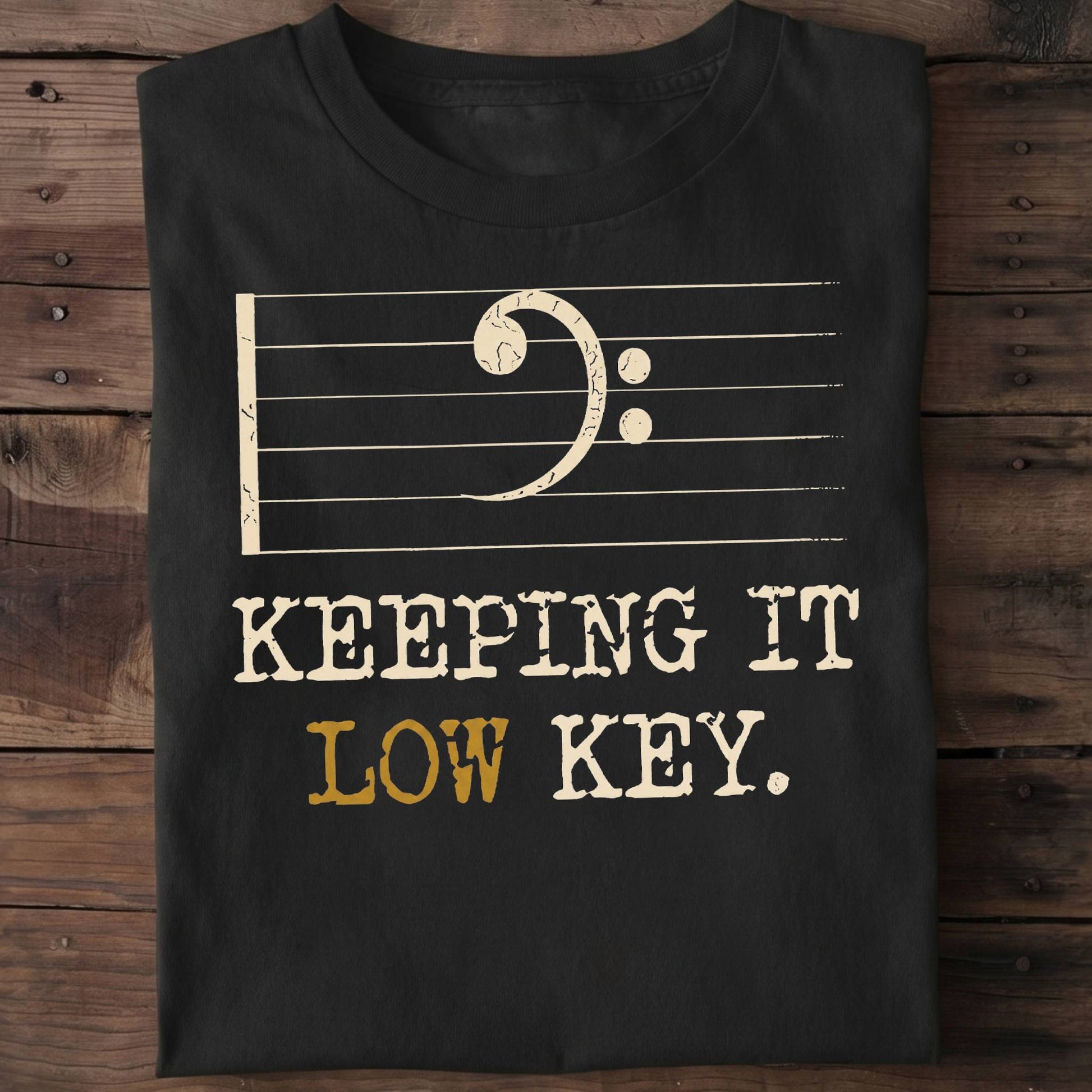 Keeping It Low Key Bass Tee - The Music Frontiers