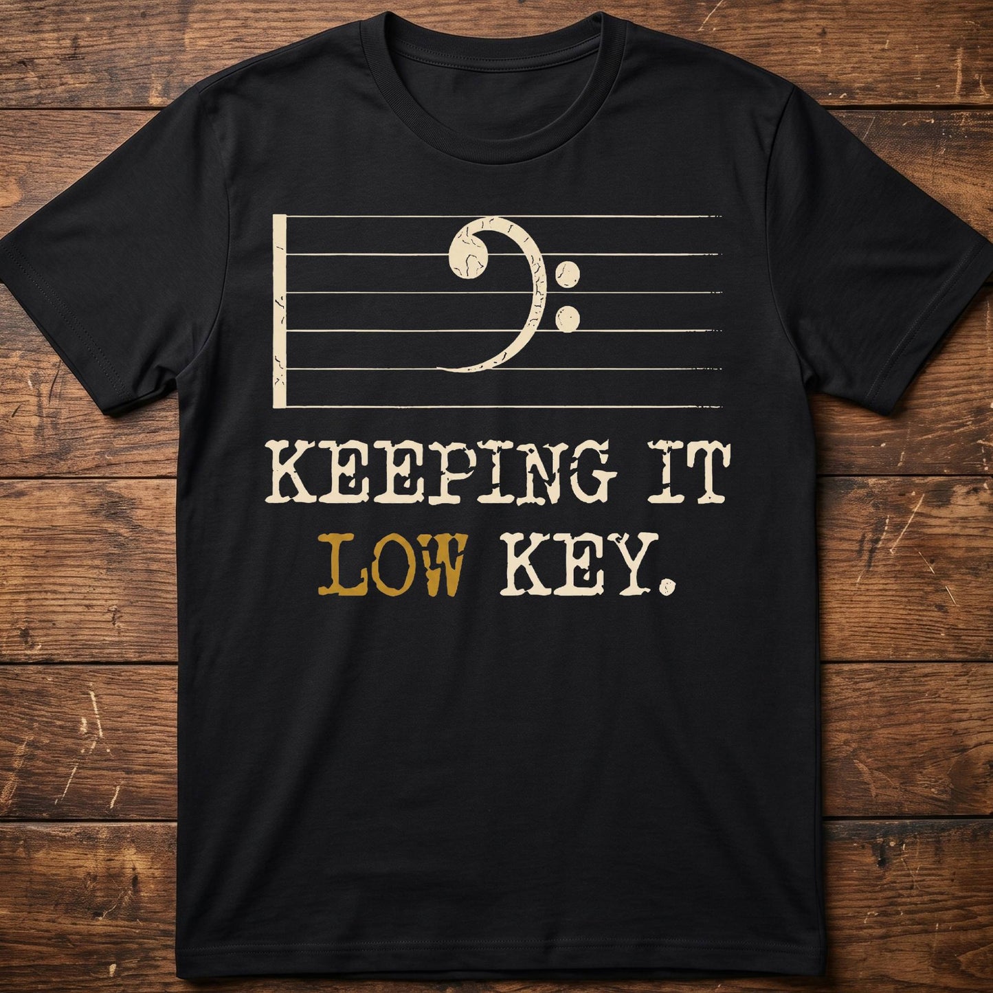 Keeping It Low Key Bass Tee - The Music Frontiers