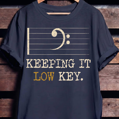 Keeping It Low Key Bass Tee - The Music Frontiers