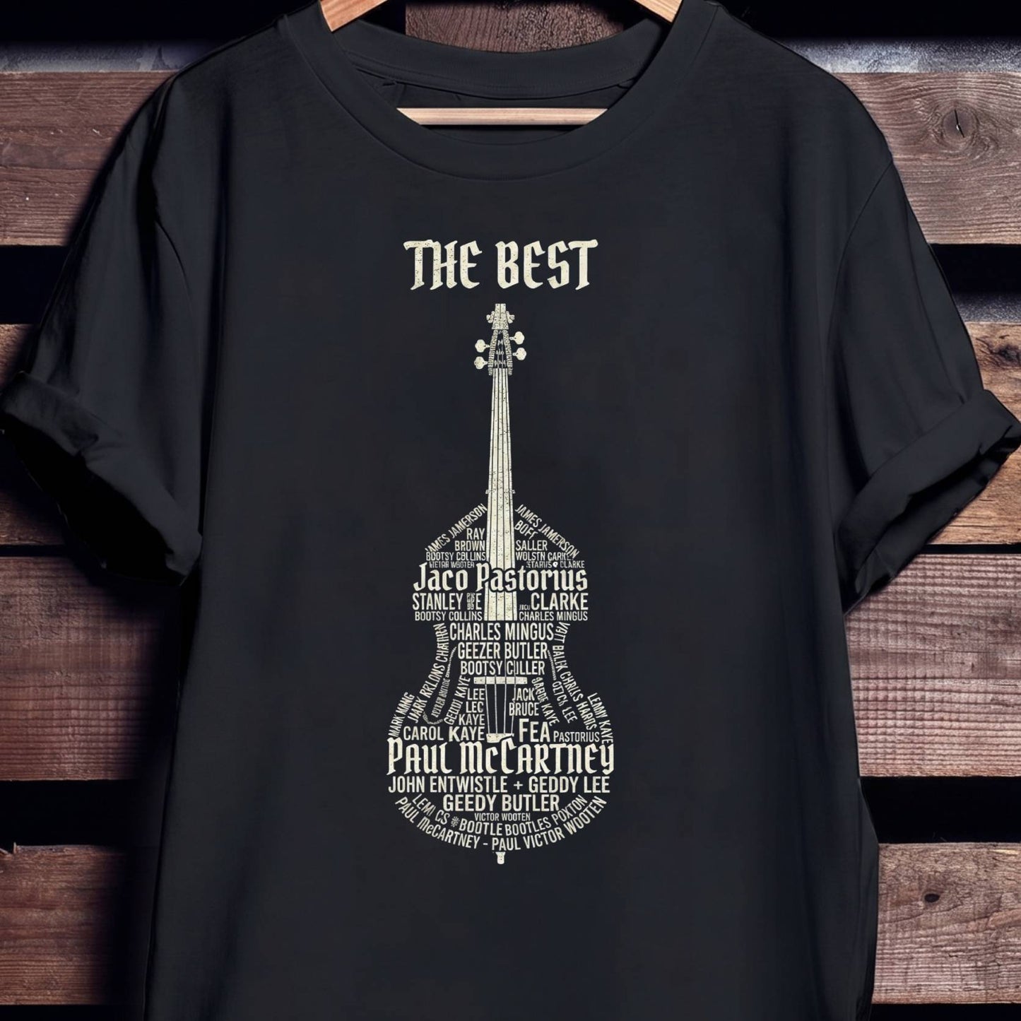 Legendary Bassist Names Typography Tee - Unisex Standard T-Shirt