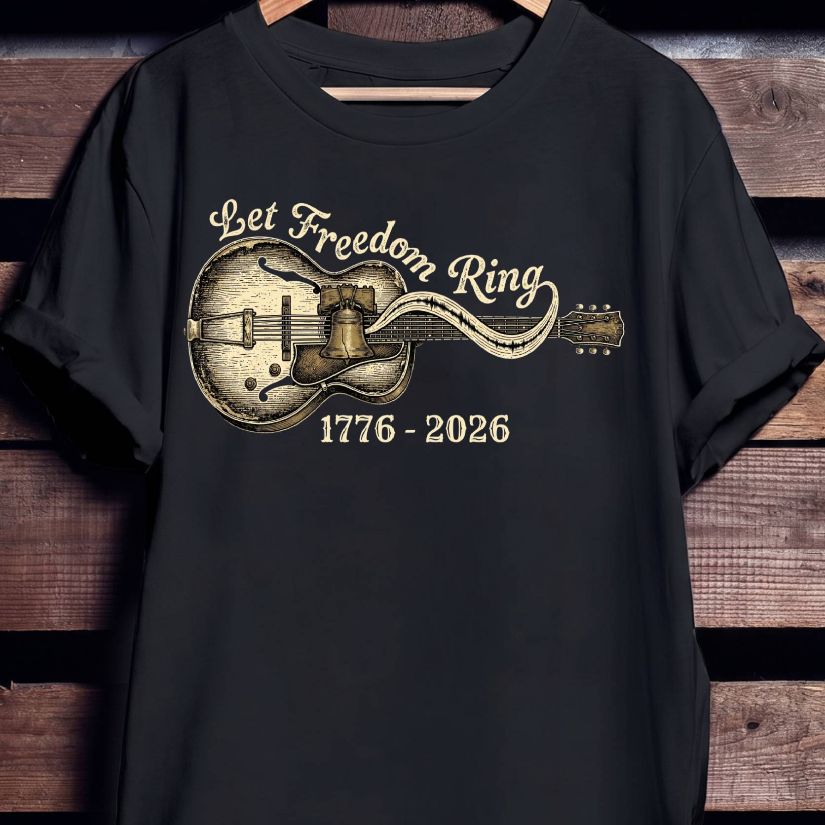 Let Freedom Ring Horizontal Guitar America 250 - The Music Frontiers