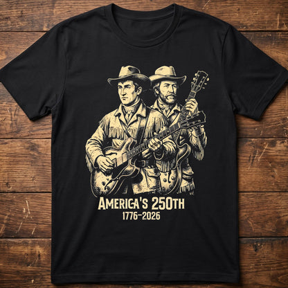Lewis and Clark Playing Guitar America 250 - The Music Frontiers