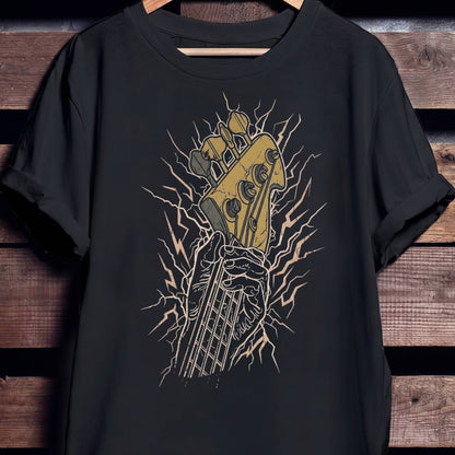 Lightning Bass Guitar Player Tee - Unisex Standard T-Shirt
