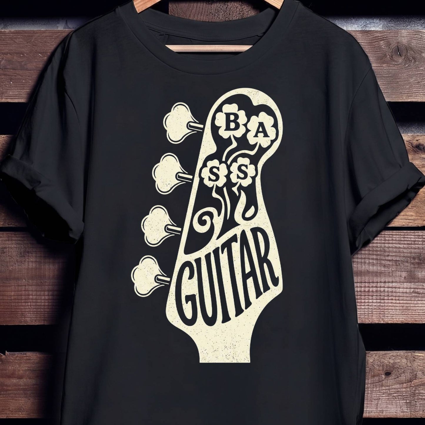 Lucky Clover Bass Guitar Graphic Tee - Unisex Standard T-Shirt