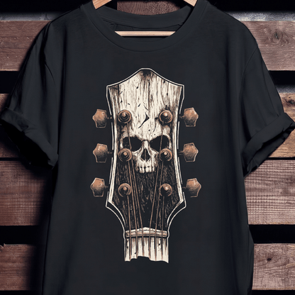 Heavy Metal Guitarist Skull Graphic Tee - The Music Frontiers
