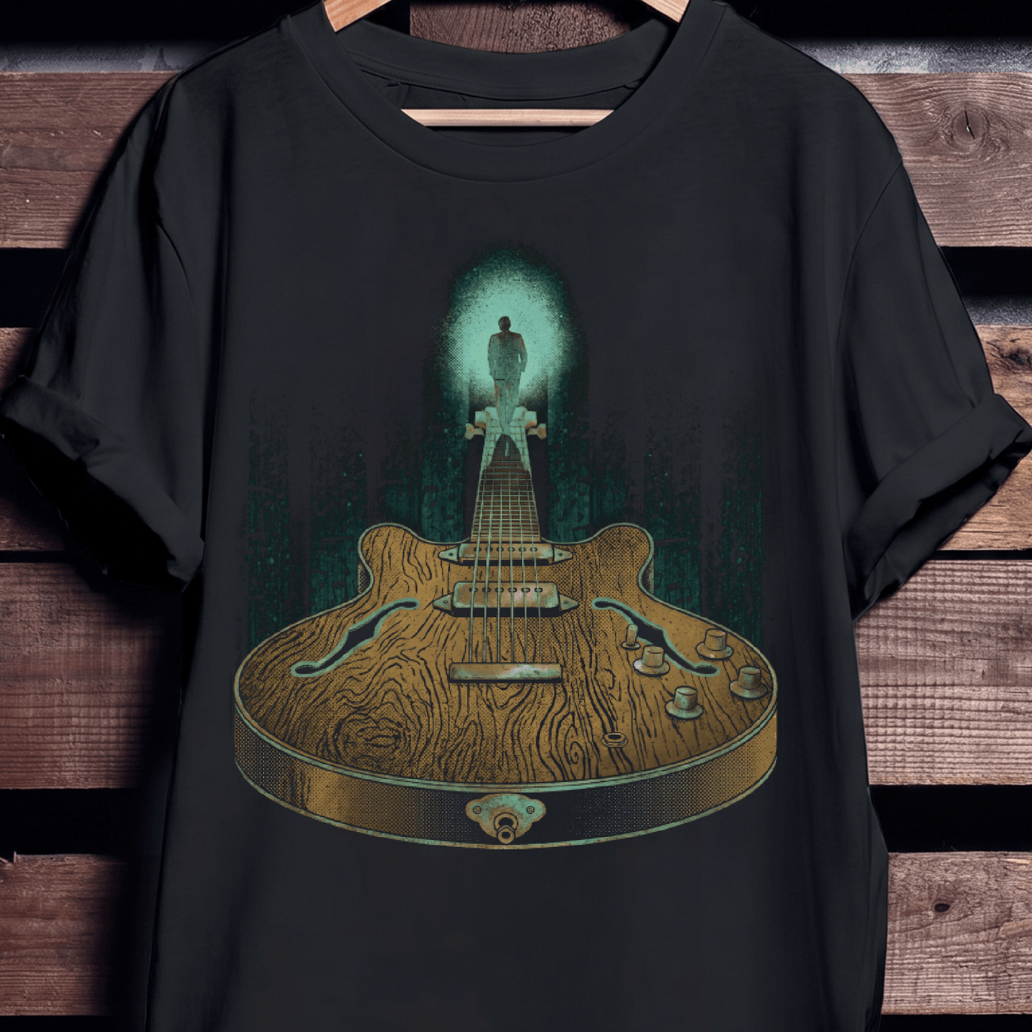 Vintage Surreal Guitar Graphic Tee - Retro Music Lover T-Shirt - The Music Frontiers