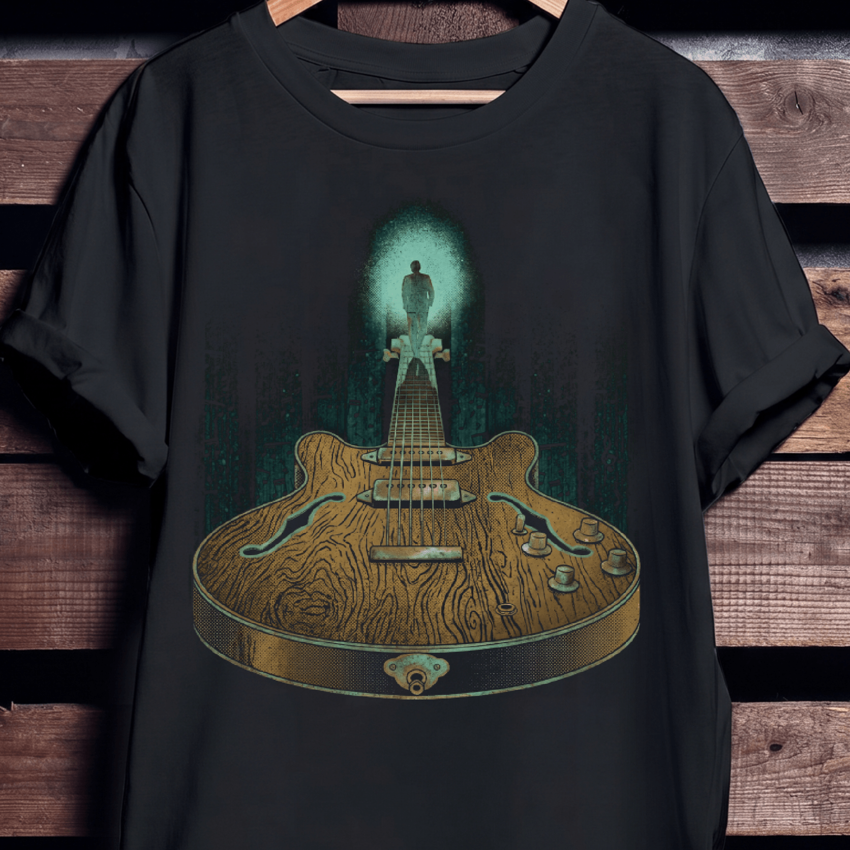 Vintage Surreal Guitar Graphic Tee - Retro Music Lover T-Shirt - The Music Frontiers