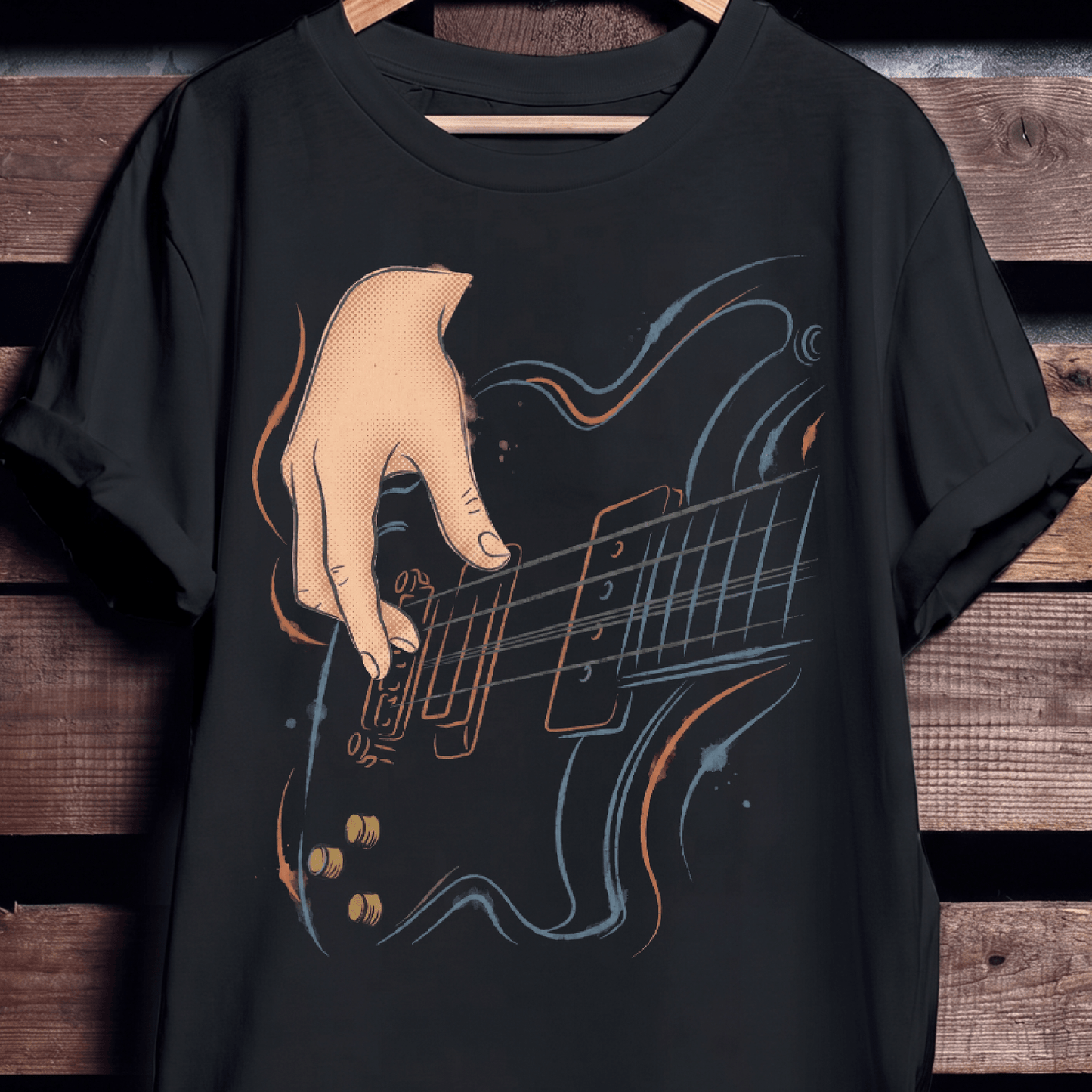 Bassist Hand Rhythm Flow Tee - The Music Frontiers