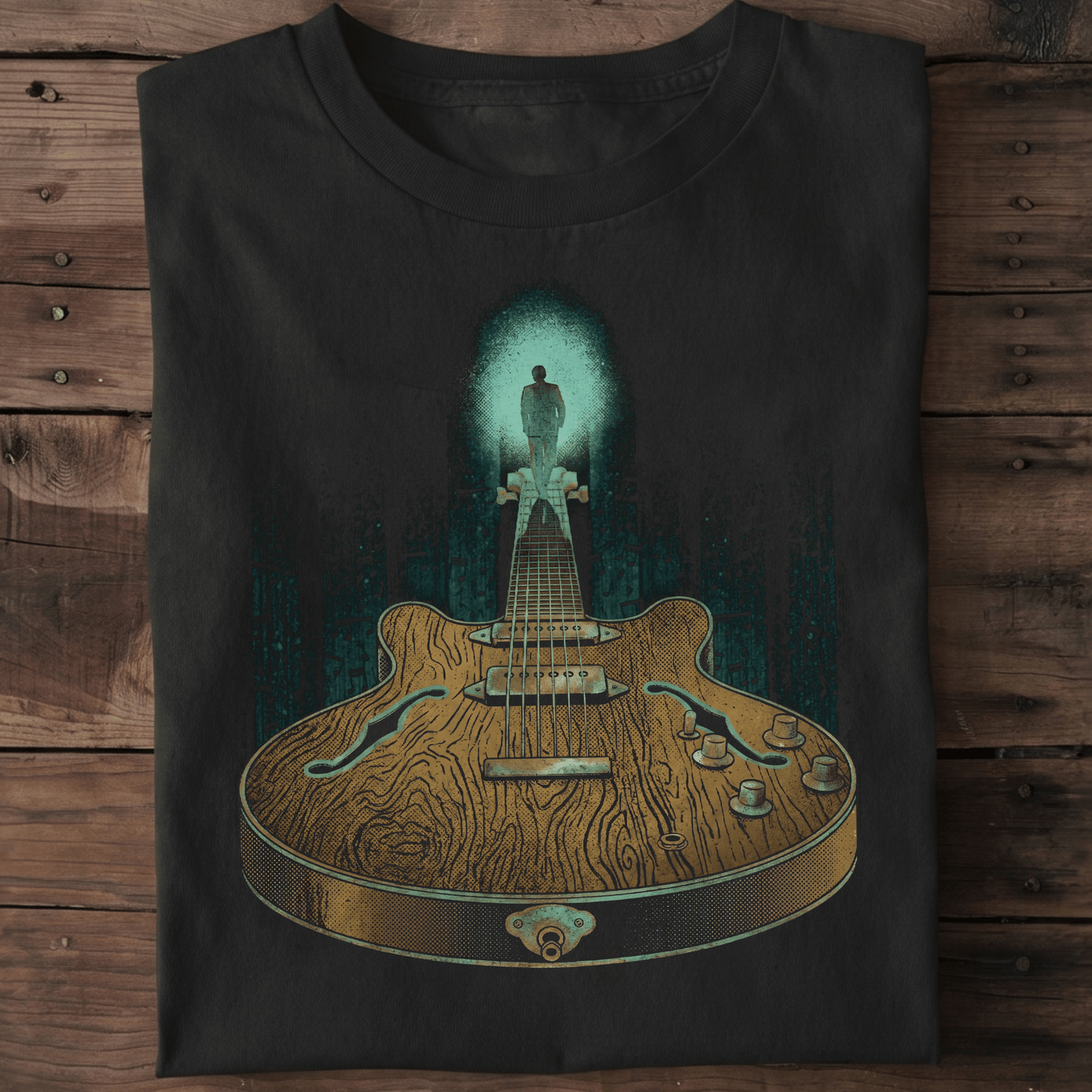 Vintage Surreal Guitar Graphic Tee - Retro Music Lover T-Shirt - The Music Frontiers