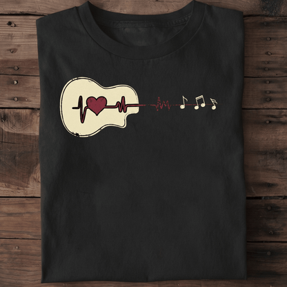 Vintage Guitarist Heart Lifeline Tee - The Music Frontiers