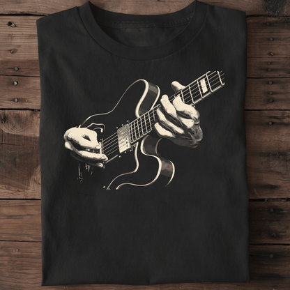 Blues Guitar Player Retro Graphic T-Shirt - The Music Frontiers