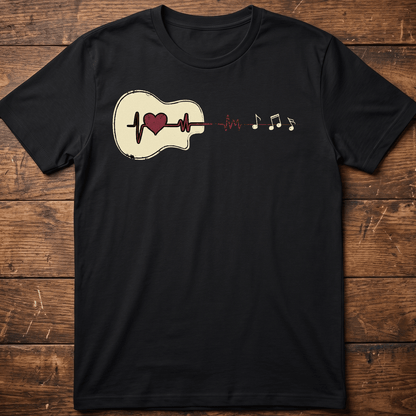 Vintage Guitarist Heart Lifeline Tee - The Music Frontiers
