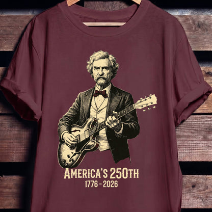 Mark Twain Playing Guitar America 250 - The Music Frontiers