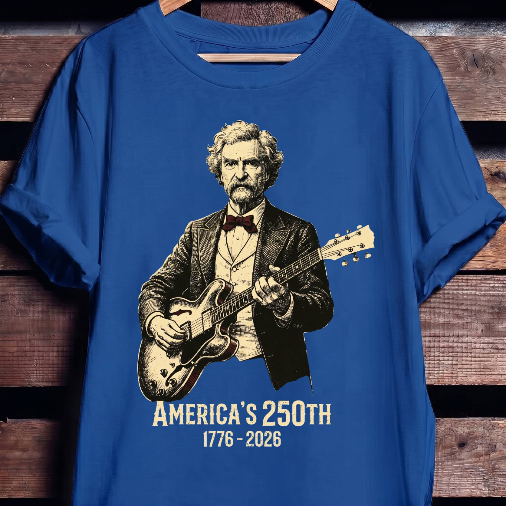 Mark Twain Playing Guitar America 250 - The Music Frontiers