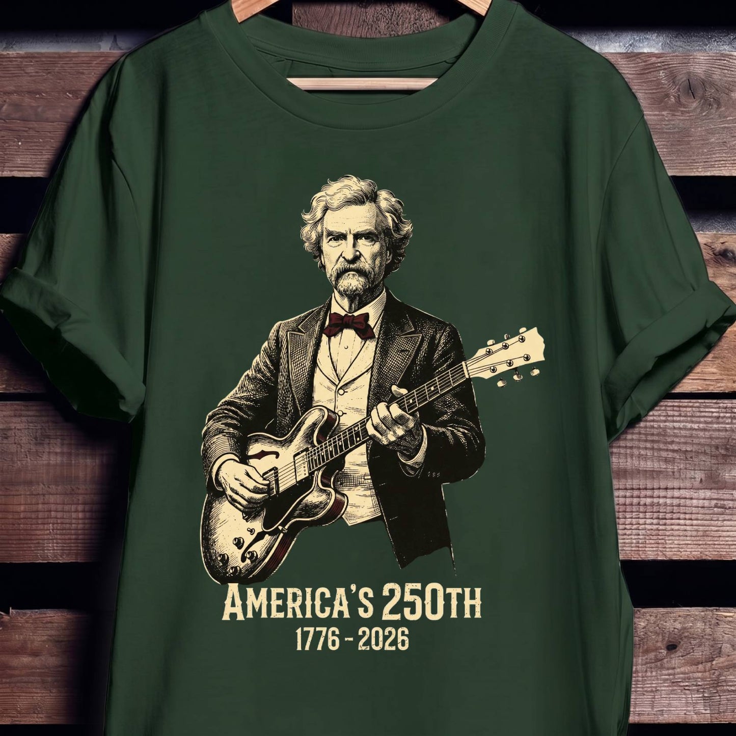 Mark Twain Playing Guitar America 250 - The Music Frontiers