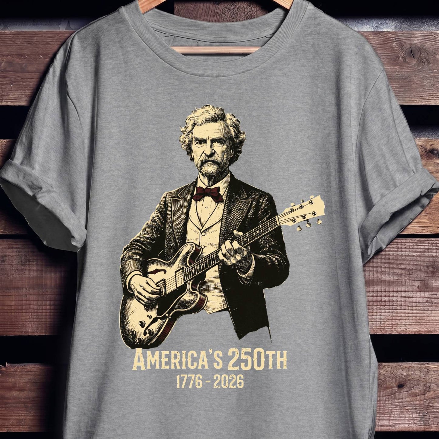 Mark Twain Playing Guitar America 250 - The Music Frontiers