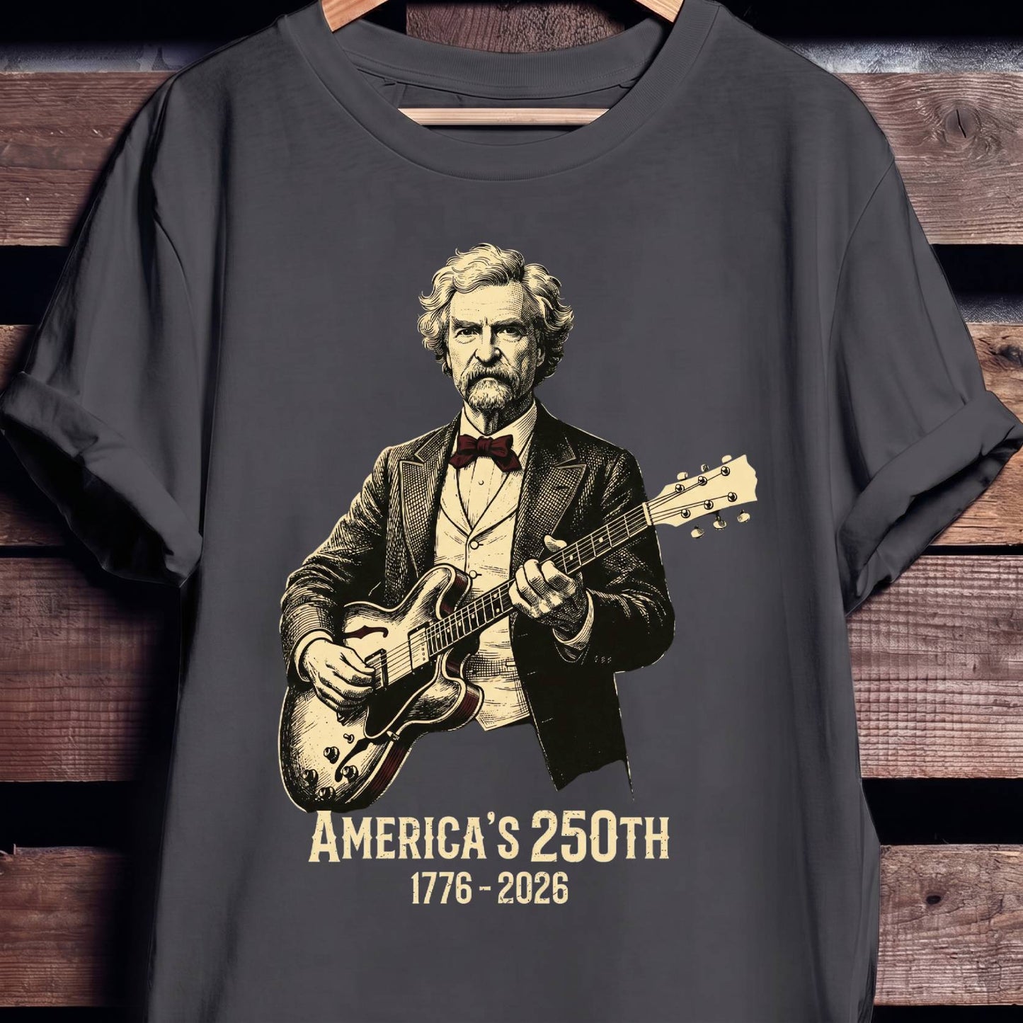 Mark Twain Playing Guitar America 250 - The Music Frontiers