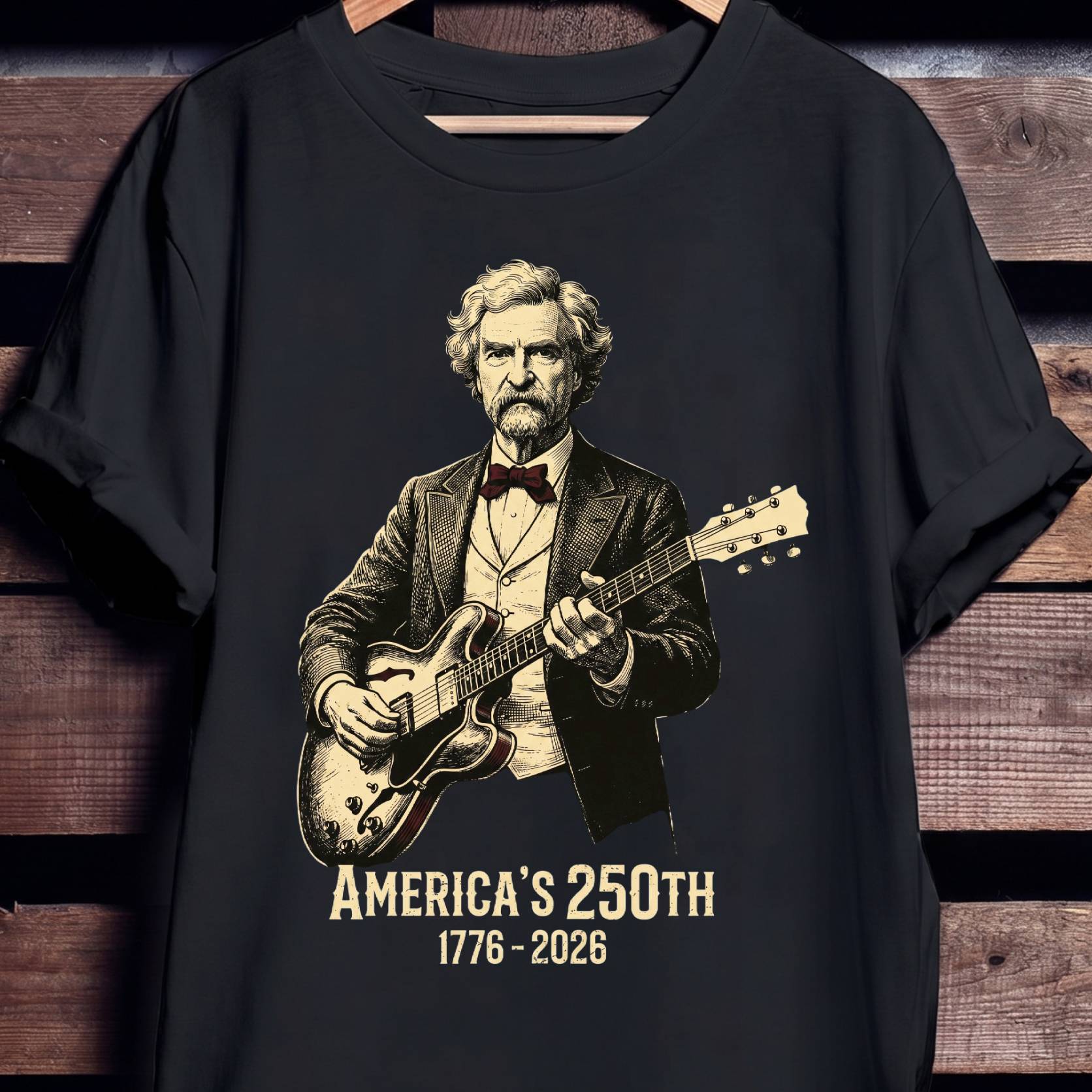 Mark Twain Playing Guitar America 250 - The Music Frontiers
