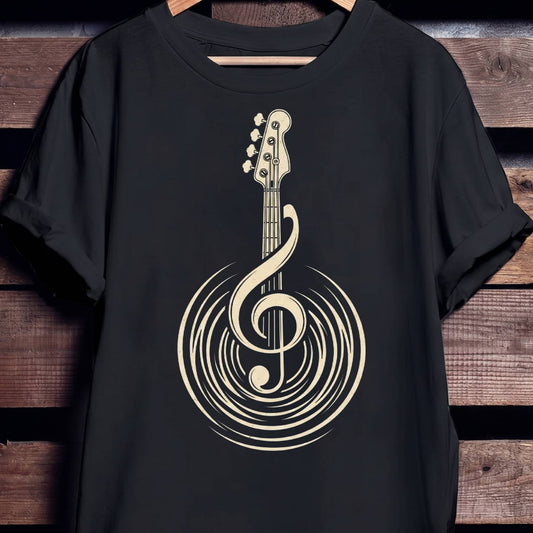 Minimalist Bass Clef Graphic Tee - Unisex Standard T-Shirt