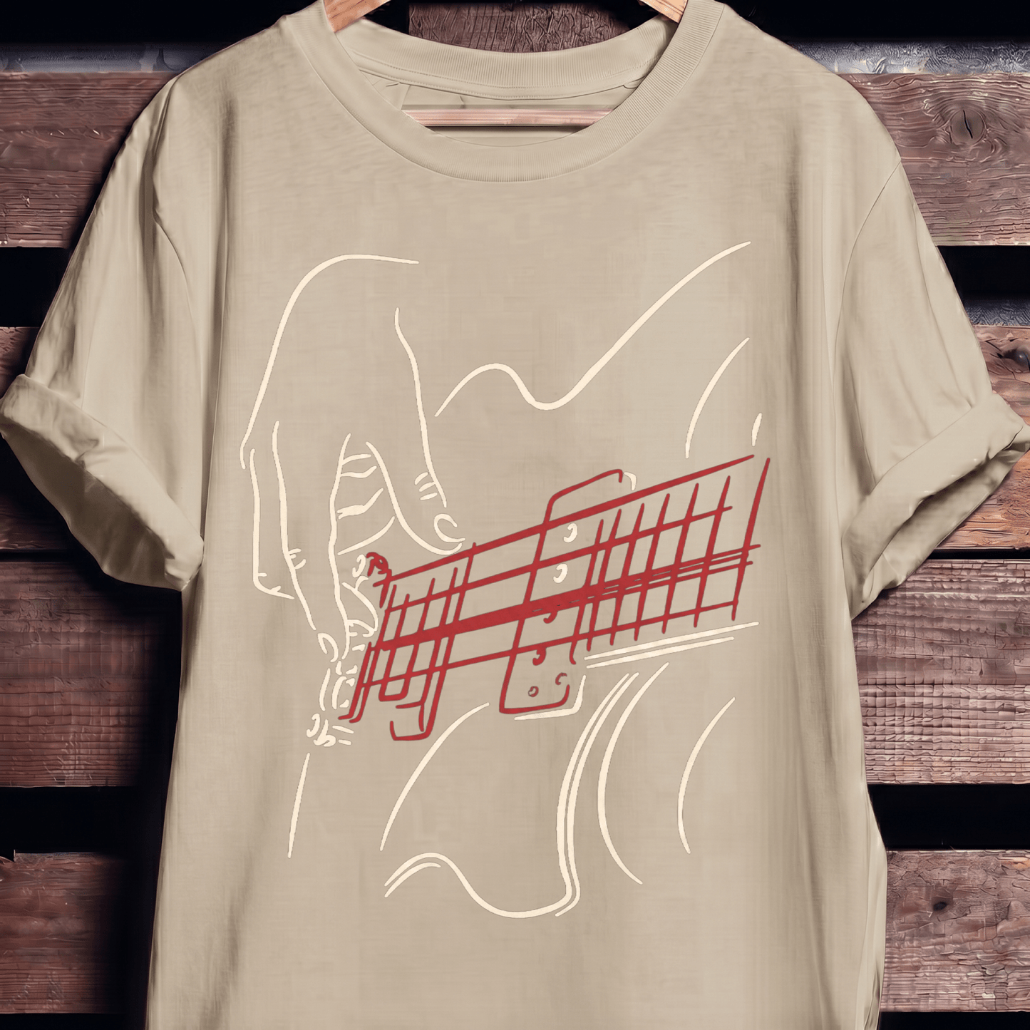 Minimalist Bassist Hands Line Tee - The Music Frontiers