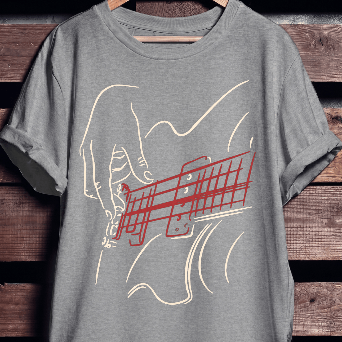 Minimalist Bassist Hands Line Tee - The Music Frontiers