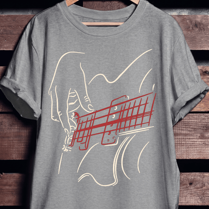 Minimalist Bassist Hands Line Tee - The Music Frontiers