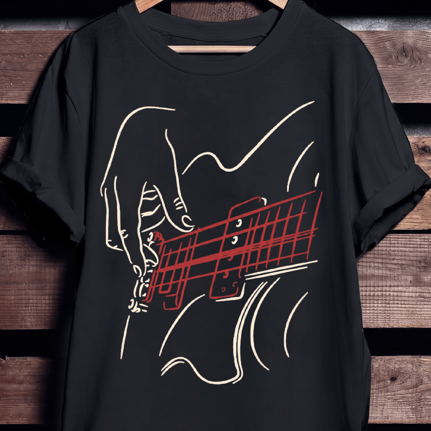 Minimalist Bassist Hands Line Tee - The Music Frontiers