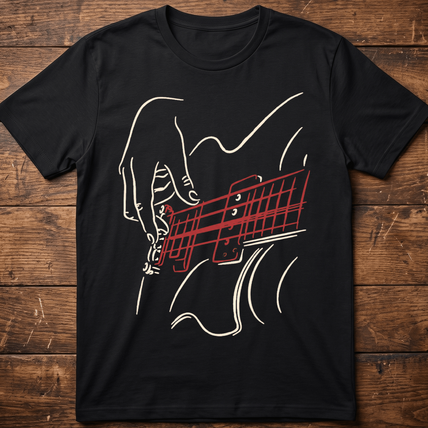 Minimalist Bassist Hands Line Tee - The Music Frontiers