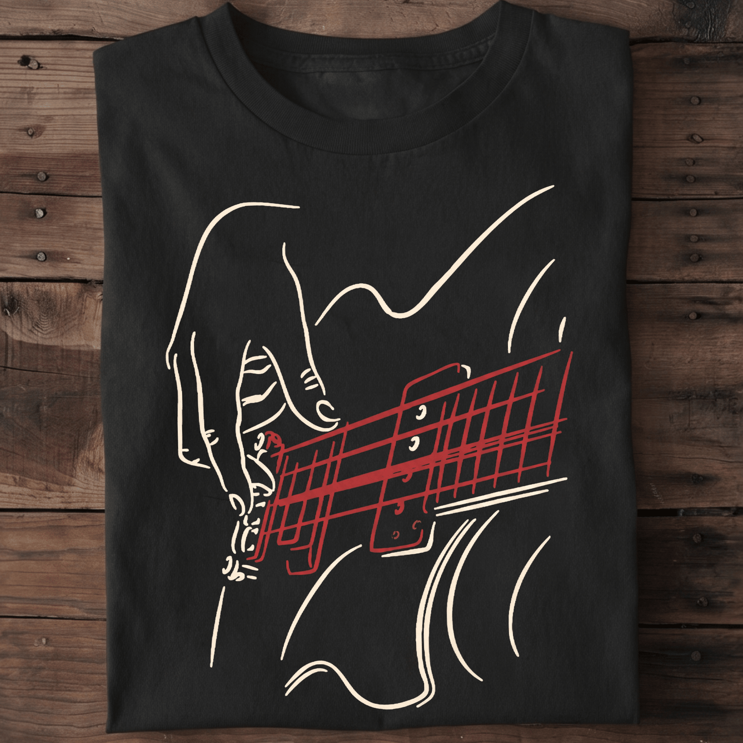 Minimalist Bassist Hands Line Tee - The Music Frontiers